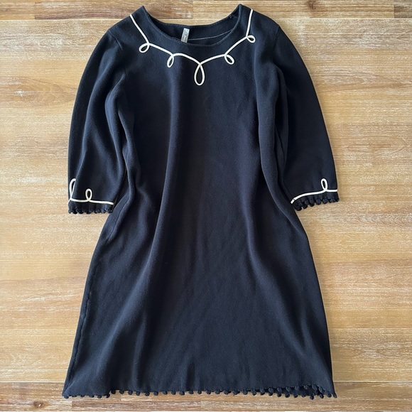 hanna andersson knit dress NEW! Hanna Andersson Knit Dress Size 130 (8) Gray Black w/ Flowers Adorable!